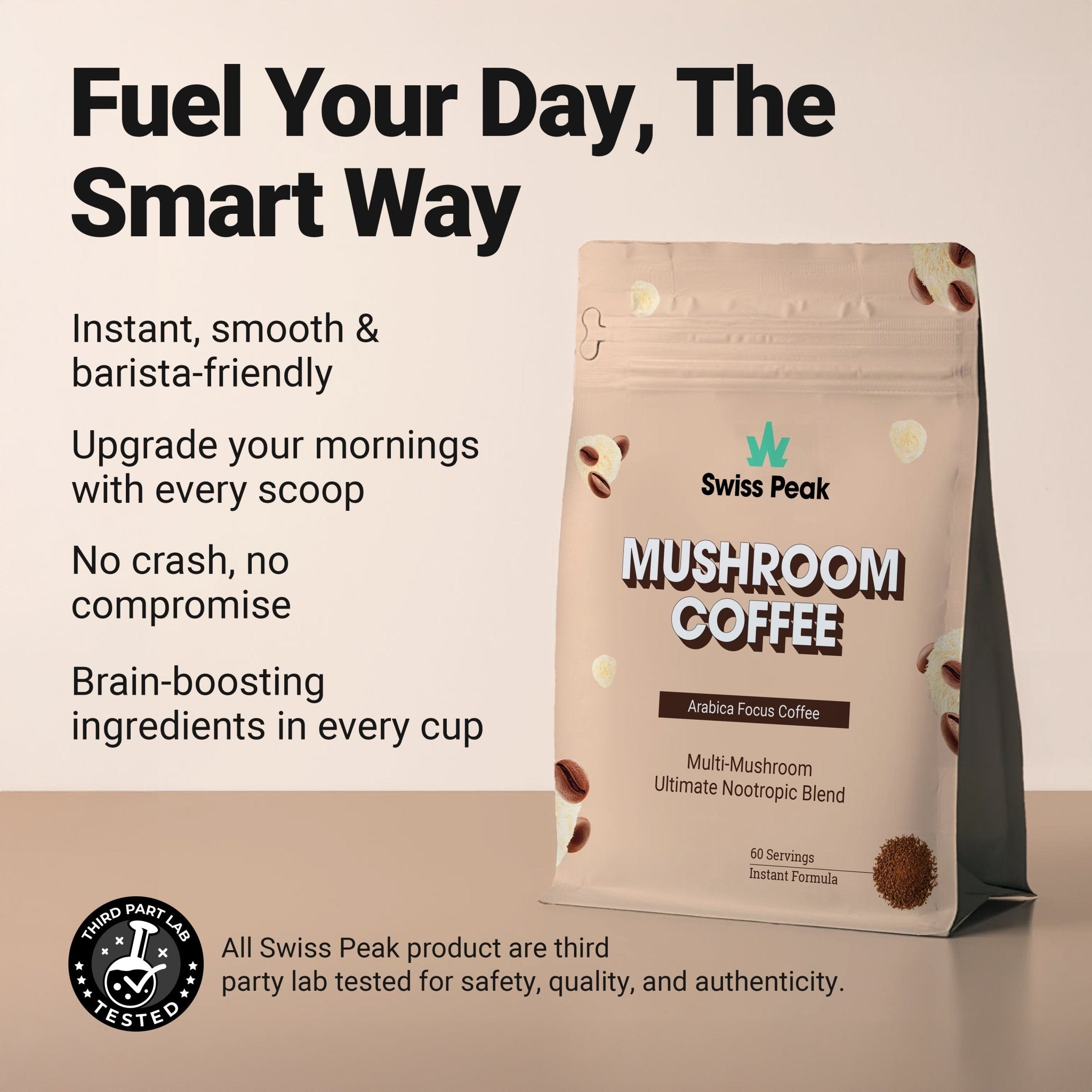 Functional Mushroom Coffee | 200g - SwissPeakCBD